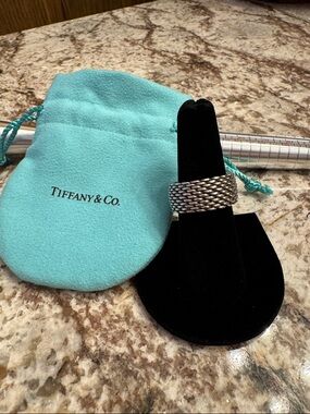 Tiffany & Co. Sterling Silver Wide Mesh Band  7 1/2 
AUTHENTIC TIFFANY & Co